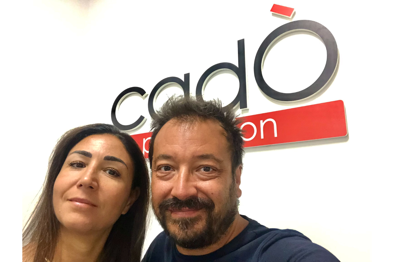 <p>Antonella Sorrentino and Stefano Tarantino, partners of Cadò Promotion</p>
